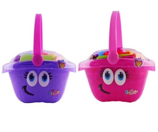 12 Pieces Cooking Play Set in Basket with Hand Tag - Educational Toys