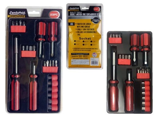 24 Pieces 23 Pc Screwdriver And Ratchet Set - Comprehensive Toolkit for DIY and Repair