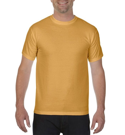 24 Pieces Men's Monarch Yellow Short Sleeve T-Shirts, Size Medium - Mens T-Shirts