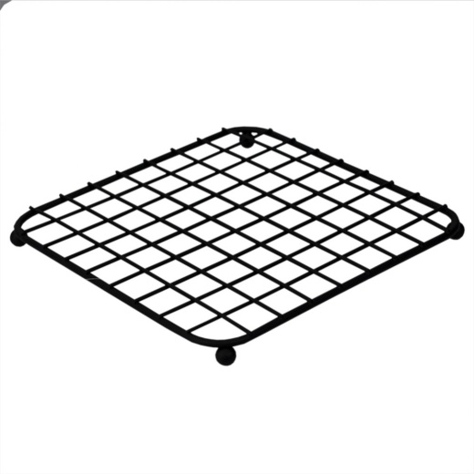 12 Pieces Home Basics Grid Collection Non-Skid Square Trivet, Black