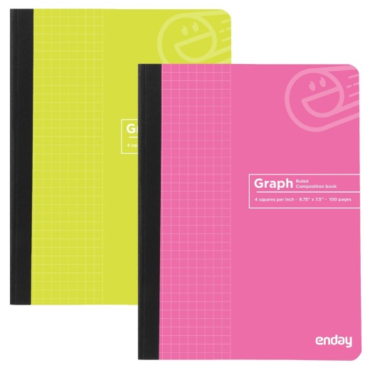 48 Pieces Composition Book Quad-Ruled 4-1" 100 Ct., Pink - Note Books & Writing Pads