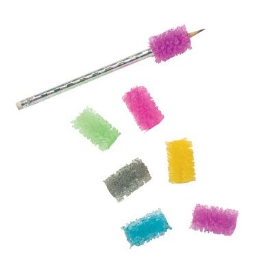 288 Pieces Glitter Scented Kushy Grip Pencil Grippers Toppers