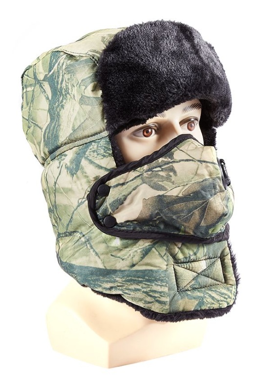 72 Pieces Camo Hat with Fur and Mask Attachment - Winter Sets Scarves, Hats & Gloves