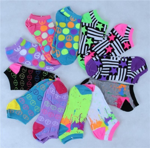 180 Pairs Mixed Design Lady Socks - Women's Ankle Socks