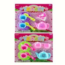 72 Pieces 9 Pieces Tea Play Set On Card - Girls Toys