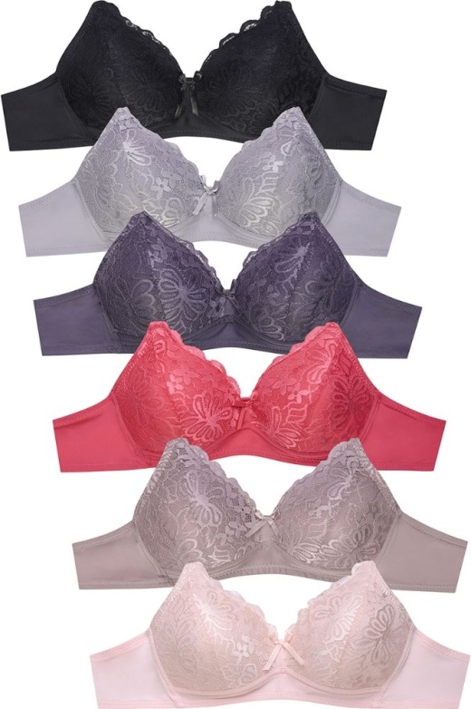 288 Pieces Sofra Ladies Full Cup Lace No Wire Bra - Womens Bras and Bra Sets