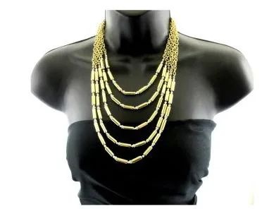 12 Pieces Long Gold Necklace - Necklace