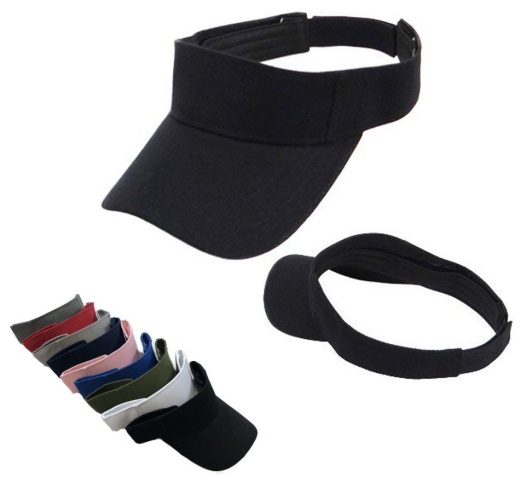 24 Pieces Solid Color Visor - Fedoras, Driver Caps & Visor