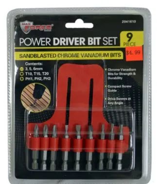 24 Pieces Power Driver Bit Set with Belt Clip - Screwdrivers and Sets