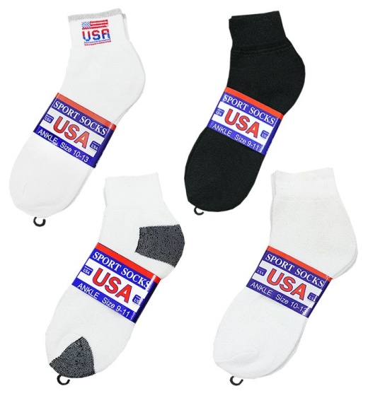 120 Pairs Women's Assorted Irregular Ankle Socks - Womens Ankle Sock