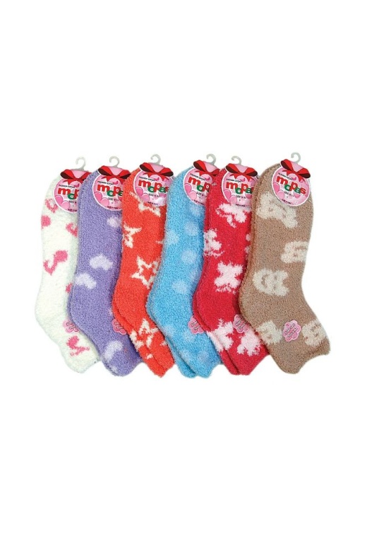 120 Pairs Women's Patterned Plush Soft Socks Size 9-11 - Womens Fuzzy Socks