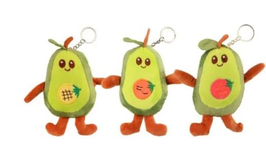 24 Pieces Avocado Plush Key Chain Fruit Belly - Key Chains