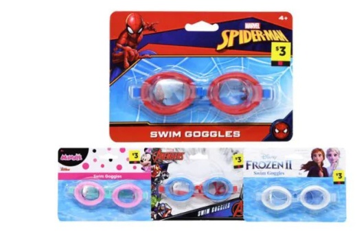 36 Pieces Swim Goggles Kids Assorted Licensed Pre Priced - Goggles & Pool Toys