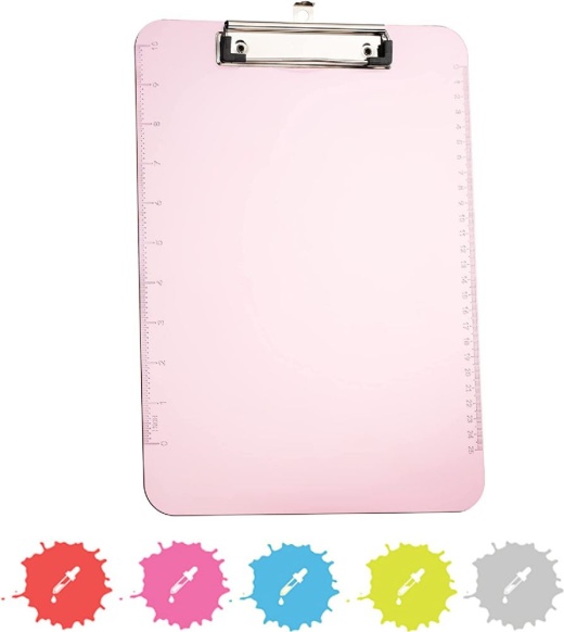30 Pieces Standard Size Plastic Clipboard With Low Profile Clip, Red - Clipboards And Binders