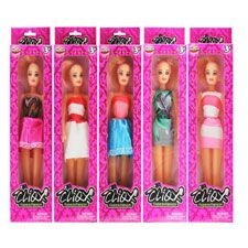 72 Pieces 11.5 Inch Girl Figure Dolls with Empty Short Skirt In Window Box