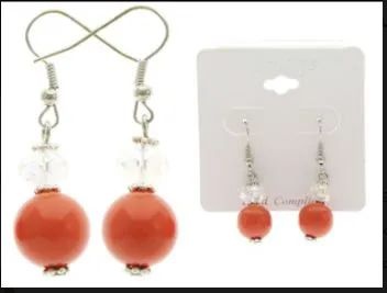 36 Pairs Multi Color And Silver Tone Acrylic Dangle-Earrings With Faceted Accents - Earrings