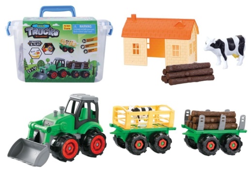 12 Pieces Jumbo Farm Assembly Set - Toy Sets