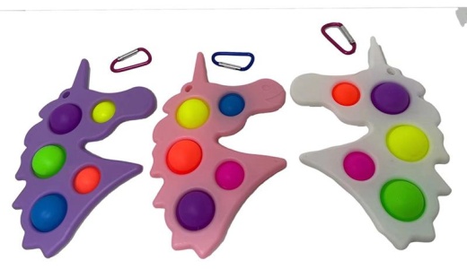 24 Pieces Unicorn Simple Dimple Fidget Pops - Fidget Spinners for Anxiety and Stress Relief