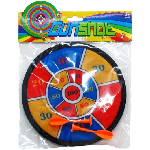 72 Pieces 7" Dart Board with Velcro Darts - Darts & Archery Sets