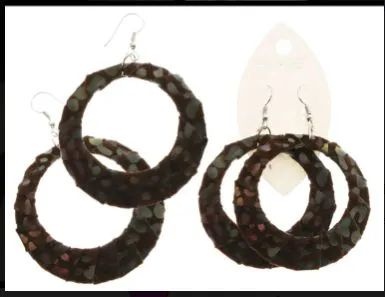 36 Pairs Multi Color And Silver Tone Fabric Dangle Earrings - Earrings