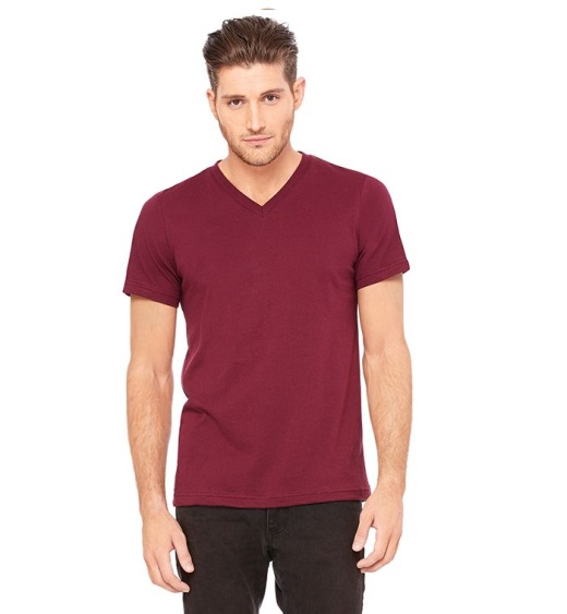 24 Pieces Men's Red V Neck T-Shirt, Size Xlarge - Mens T-Shirts