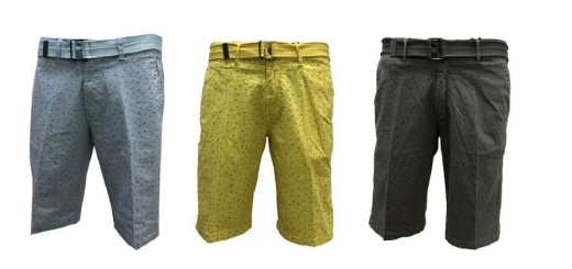 36 Pieces Men's Fashion Printed Chino Shorts