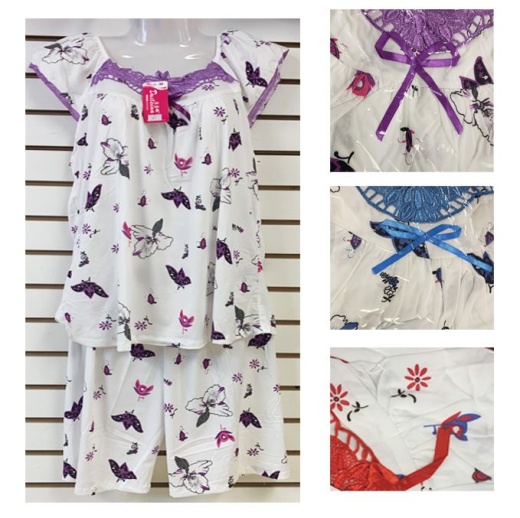 24 Pieces 2 Piece Pajama Assorted Size And Color - Women's Pajamas And Sleepwear