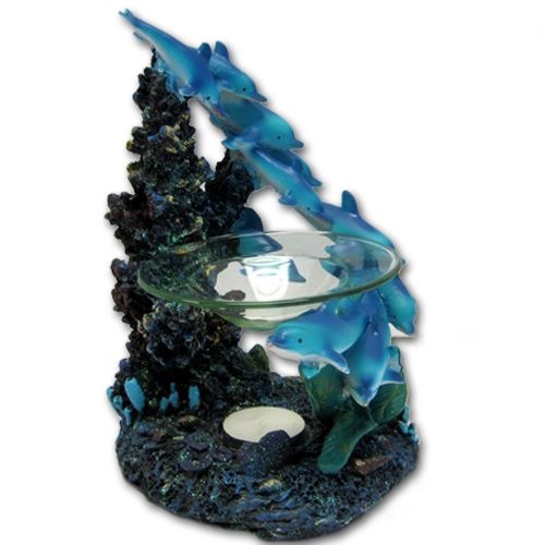 24 Pieces Dolphin Coral Polyresin Tealight Burner - Candles & Accessories