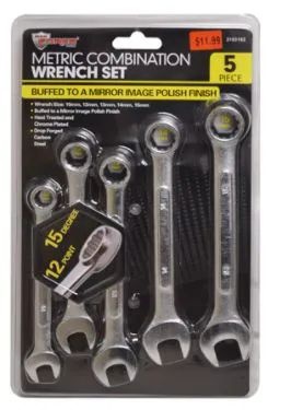 12 Pieces Metric Wrench Set 5 Piece - Wrenches