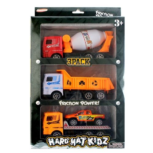 12 Pieces 3 Piece Construction Truck Toys - Cars, Planes, Trains & Bikes