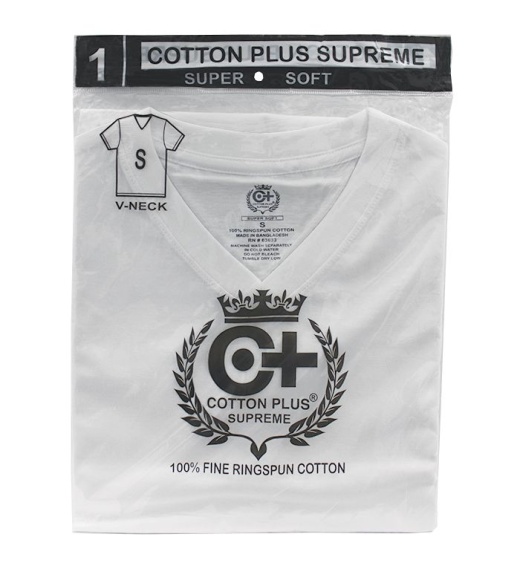 24 Pieces Men's White V Neck T-Shirt, Size 5Xlarge - Mens T-Shirts
