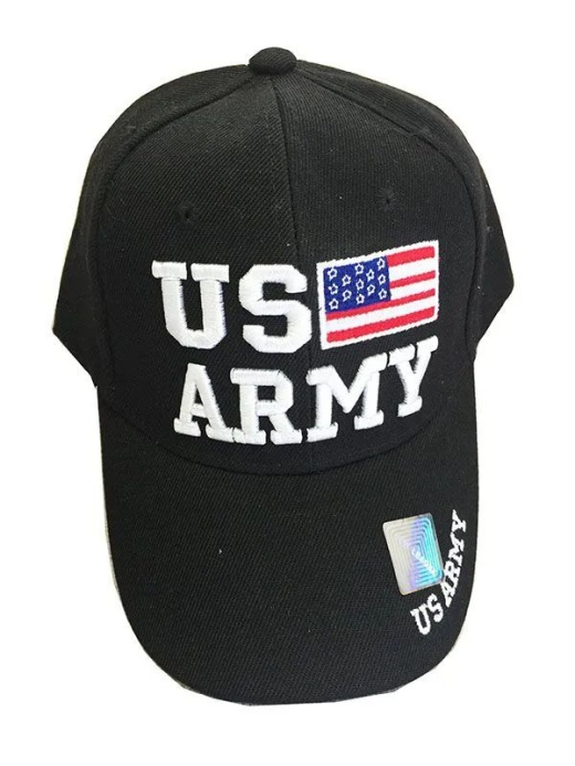 24 Pieces US Army Baseball Cap in Assorted Colors - Baseball Caps & Snap Backs