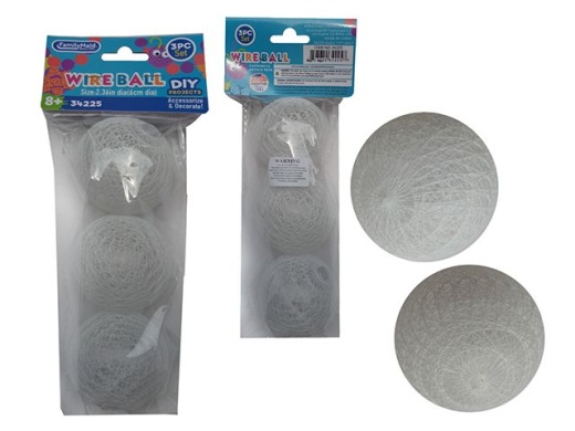 144 Pieces Craft Wire Ball Set - 6cm Dia for Jewelry Making, Scrapbooking, and DIY Projects