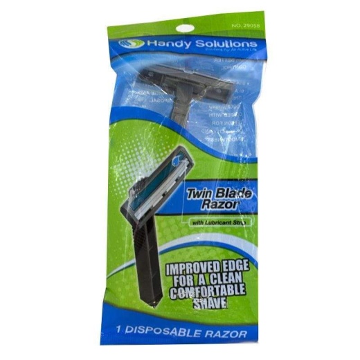 24 Pieces Twin Blade Razor Pack - Shaving Cream and Razors for Donation