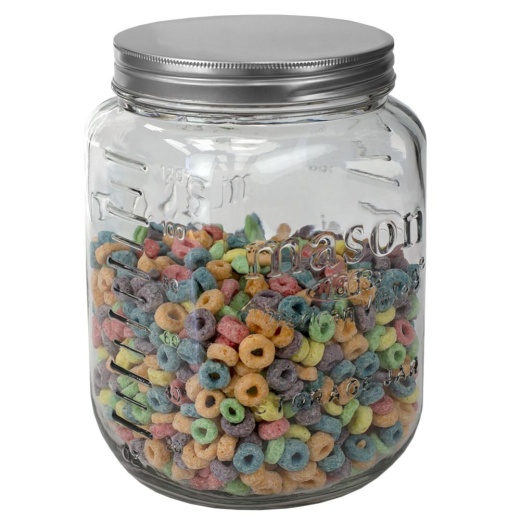 6 Pieces Home Basics 122 Oz. Large Mason Glass Canister, Clear - Storage & Organization