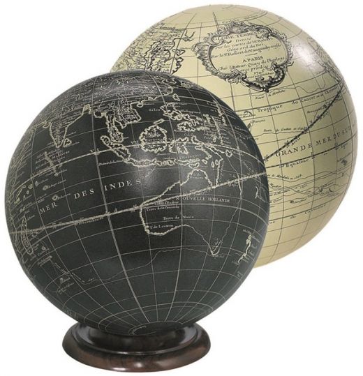 Vaugondy Globe, Black, 18Cm