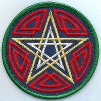 Celtic Pentagram Patch 3"