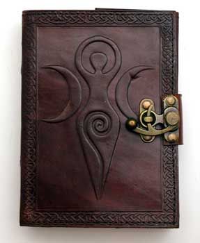 Maiden Mother Moon Leather Blank Book W/ Latch
