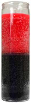 2 Color 7-Day Red/ Black Jar Candle