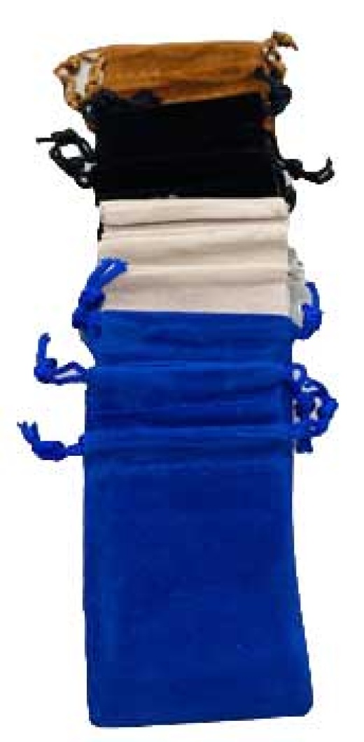 Set of 12 Mixed Velvet Pouches 3" x 4"