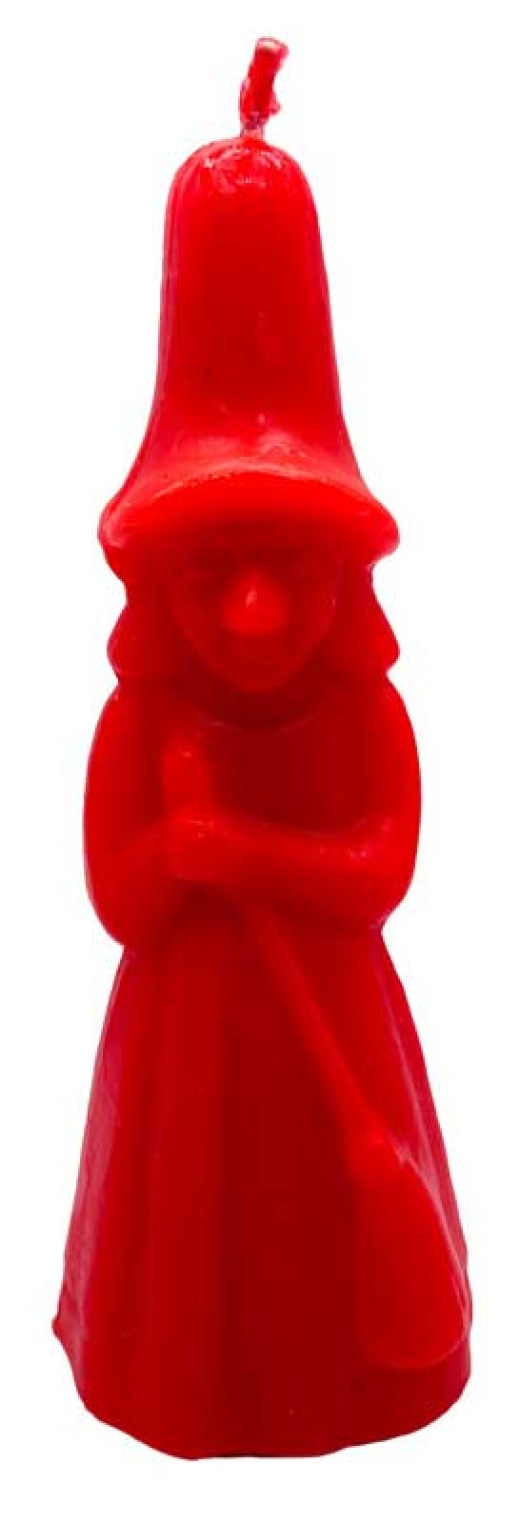Red Witch Candle 6-7 inches