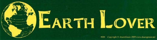 Earth Lover Bumper Sticker with Earth Design