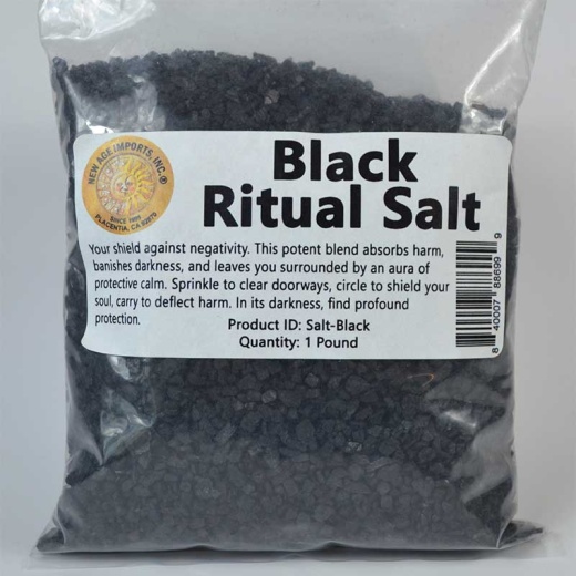 1 Lb Black Ritual Salt - Protective Aura and Negative Energy Absorber