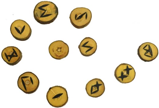 Wood Rune Set - Authentic 24 Rune Elder Futhark Set for Divination