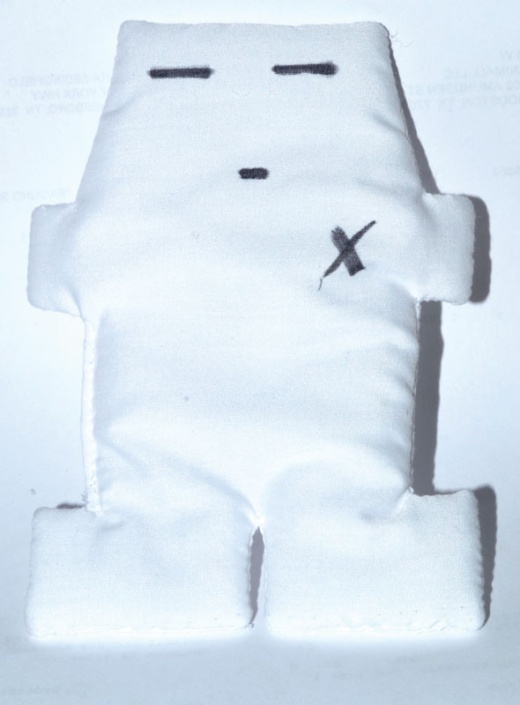 White Voodoo Doll 5" - Handmade for Peace and Protection