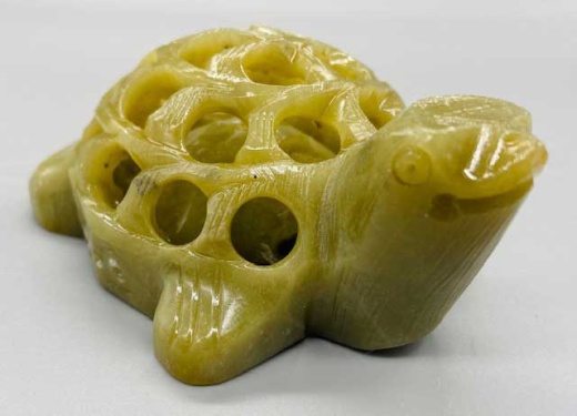 3" Turtle Soapstone Figurine - A Symbol of Wisdom and Protection