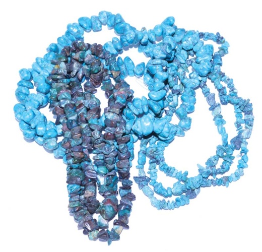 32'' Turquoise Color Chip Necklace