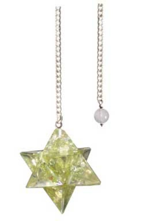 Merkabah Peridot Orgone Pendulum