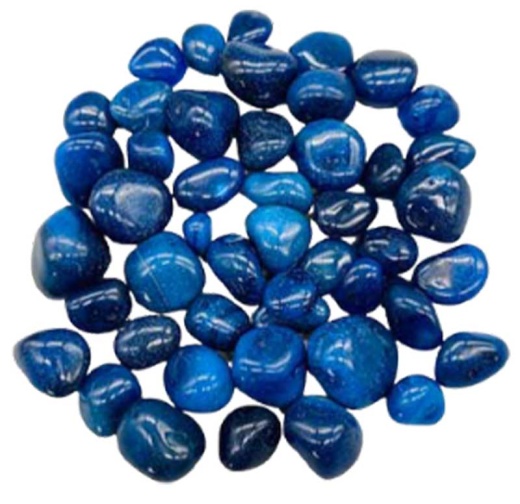 1 Lb Onyx, Blue Tumbled Stones (Heat Treated) for Happiness and Contentment