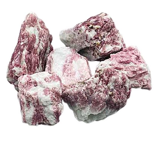 1 Lb Tourmaline, Pink With Quartz Untumbled Stones